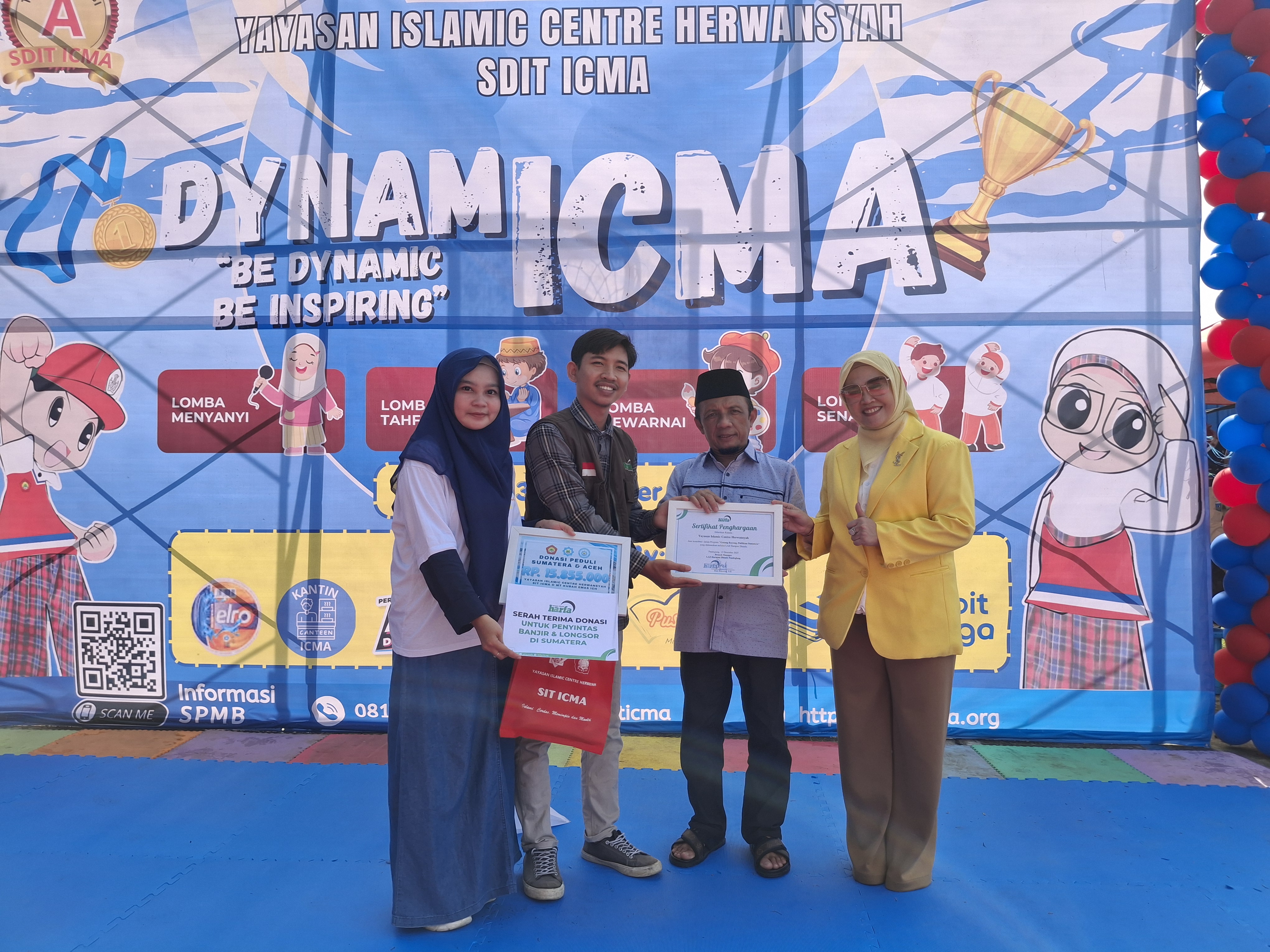 SIT ICMA Serahkan Donasi Rp15 Juta untuk Korban Bencana di Sumatera dan Aceh